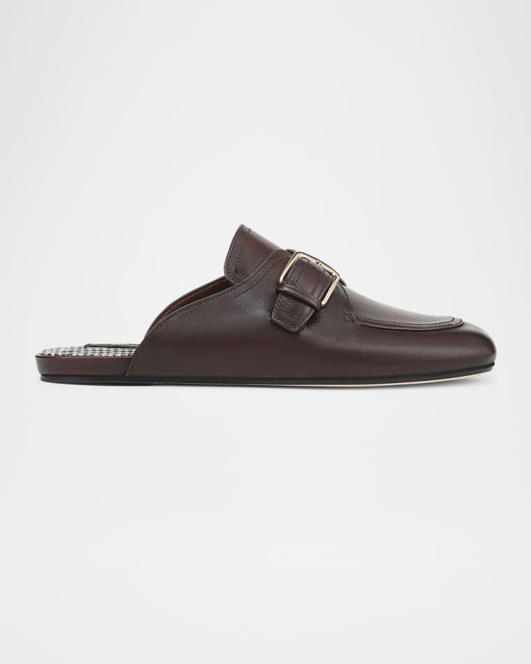 Minetta Leather Buckle Mules by VINCE