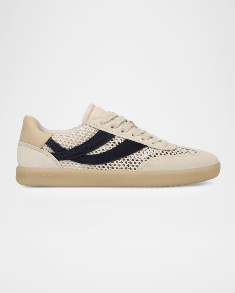 Oasis Mixed Leather Netting Low-Top Sneakers by VINCE