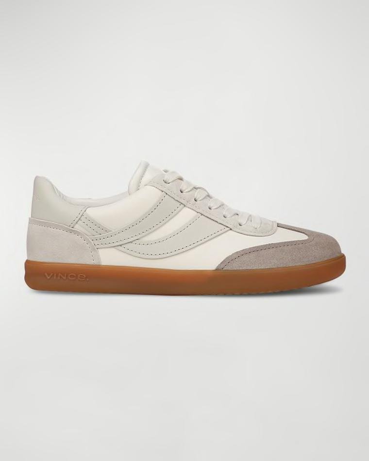 Oasis Mixed Leather Retro Sneakers by VINCE
