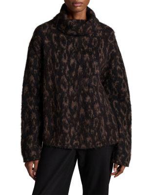 Oversized Jacquard Turtleneck Sweater by VINCE