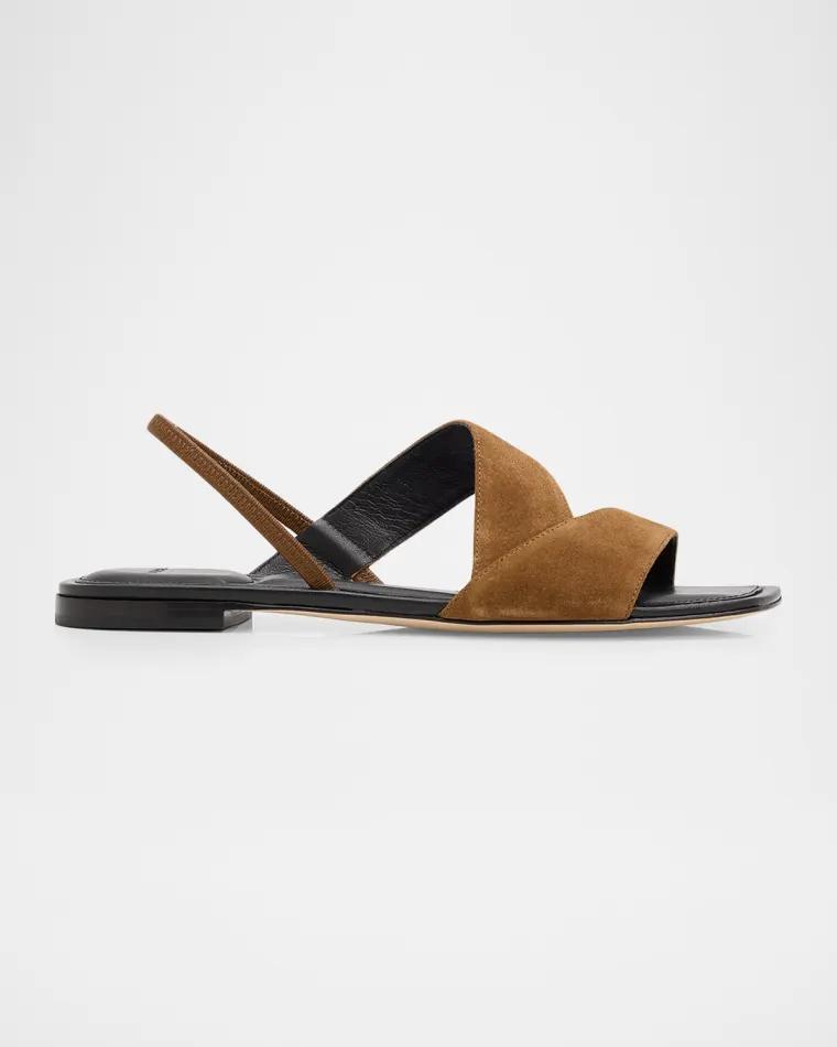 Parker Suede Flat Slingback Sandals by VINCE