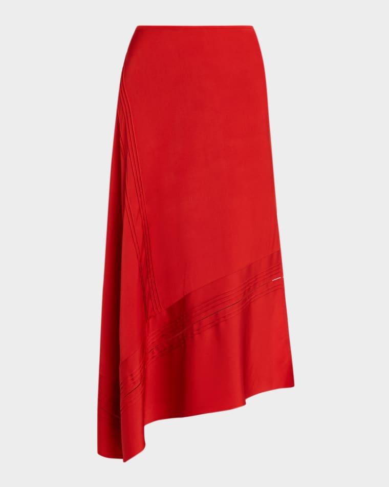 Pintuck Satin Slip Skirt by VINCE