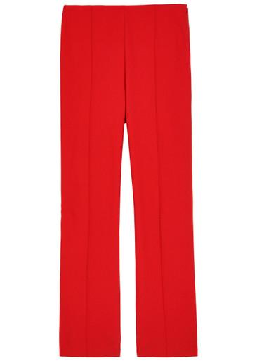 Pintuck cropped woven trousers by VINCE