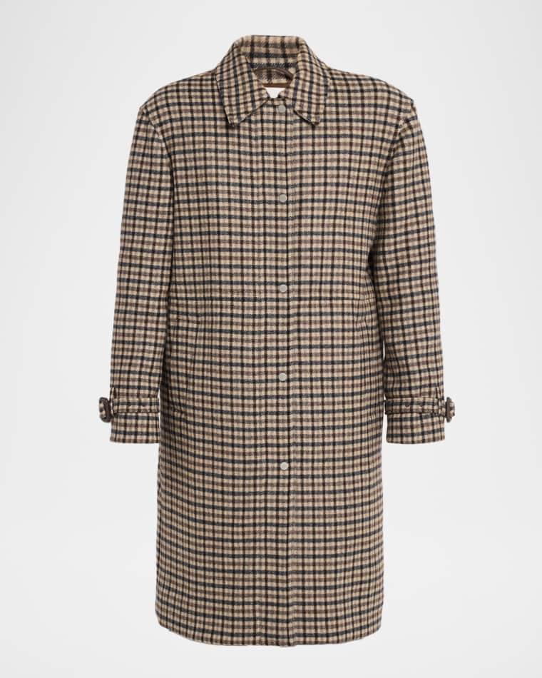 Plaid Car Coat by VINCE