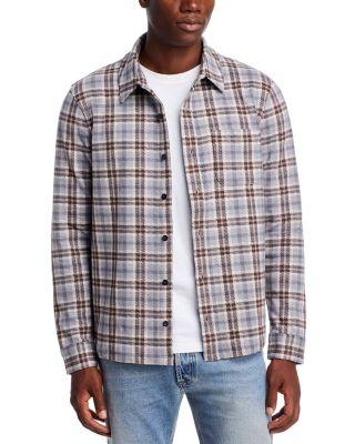 Plaid Knit Shirt Jacket by VINCE