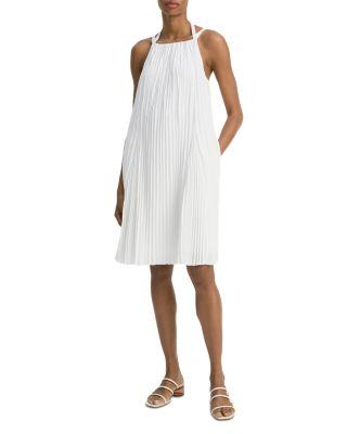 Pleated A Line Pintucked Dress by VINCE