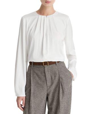Pleated Neck Blouse by VINCE