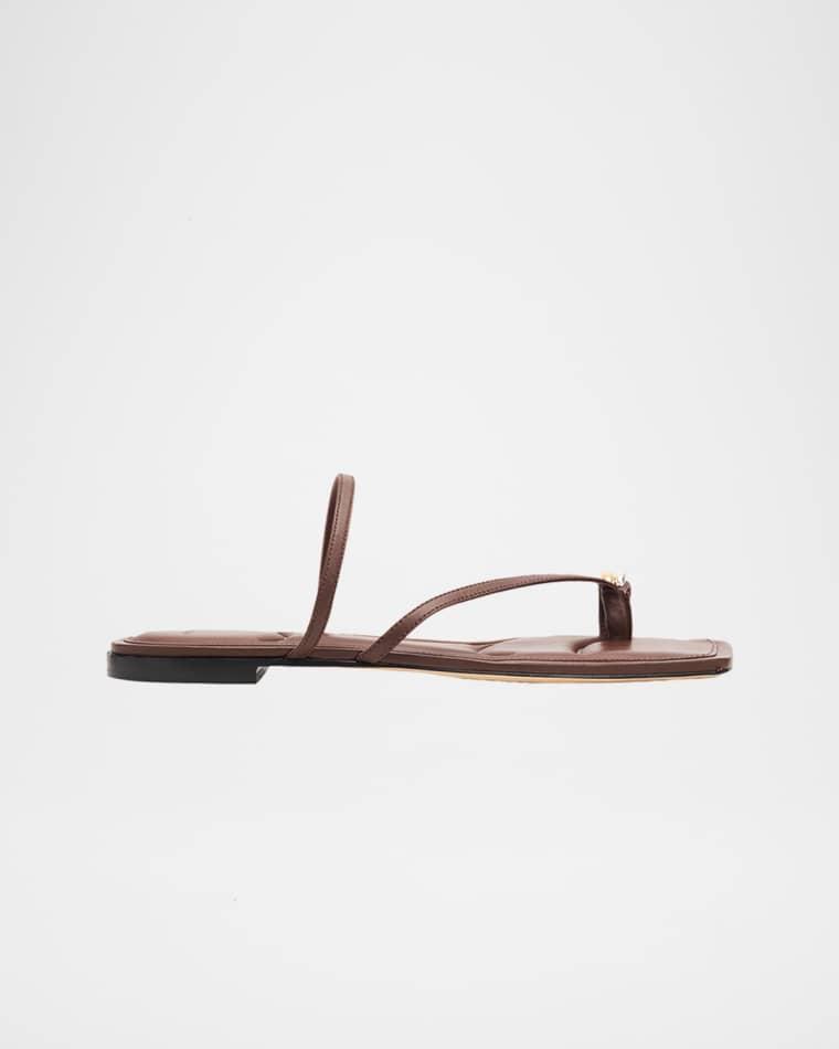 Polli Leather Toe-Ring Flat Sandals by VINCE