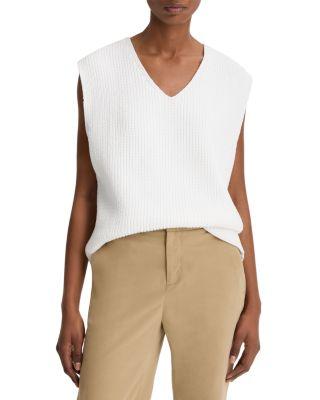 Relaxed V Neck Knit Vest by VINCE