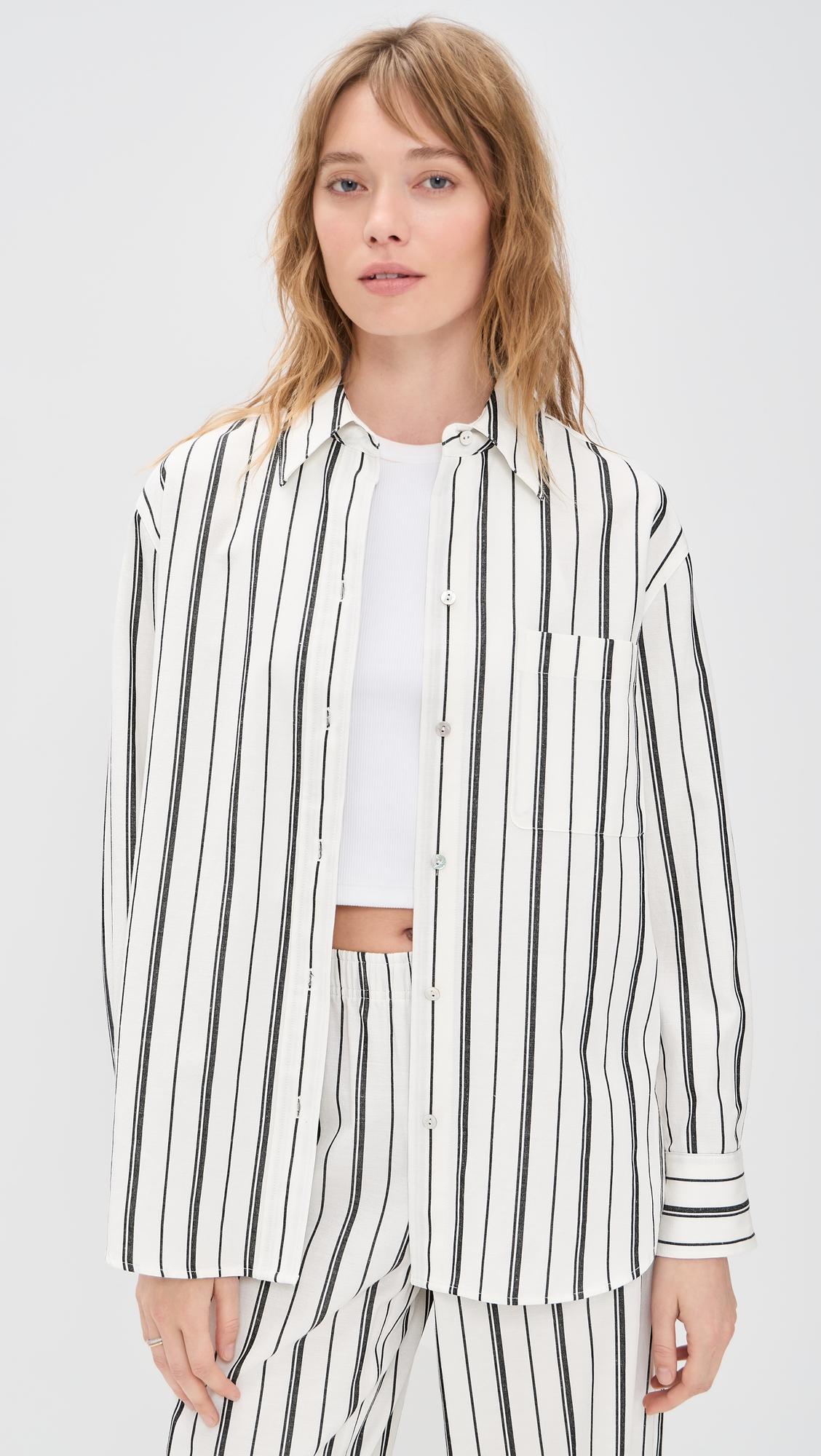 Resort Stripe Oversized Shirt by VINCE