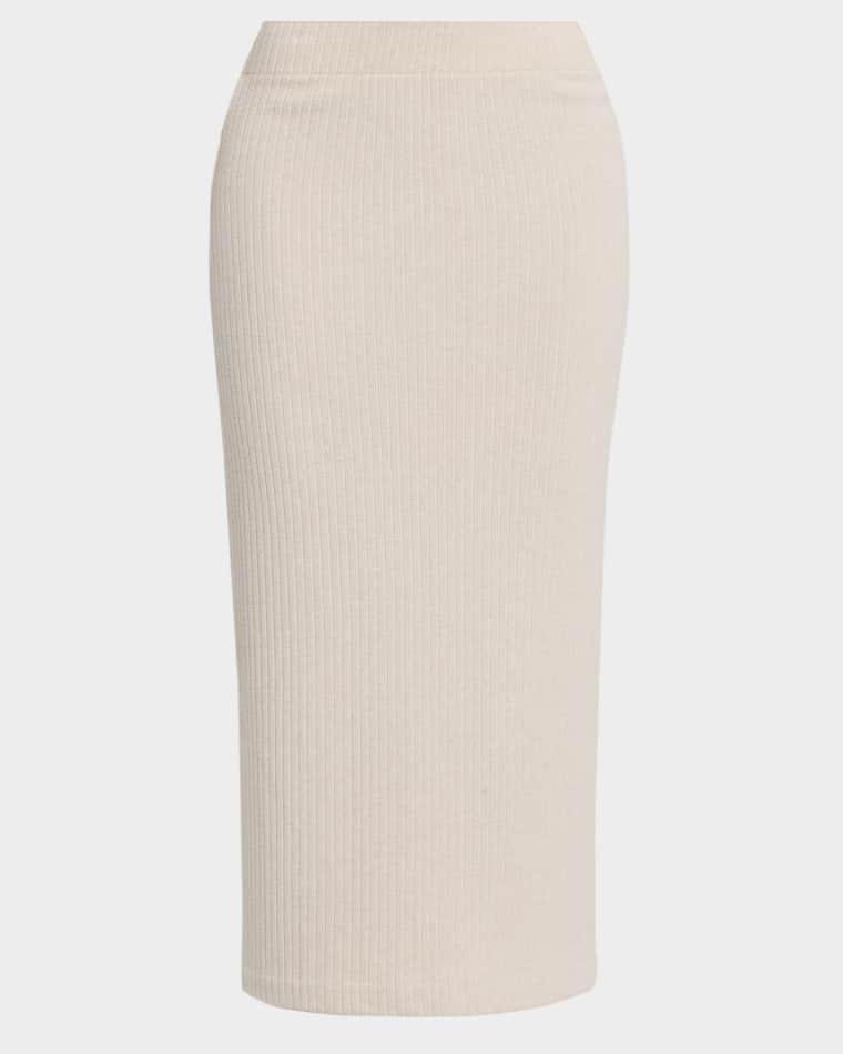 Rib-Knit Midi Skirt by VINCE