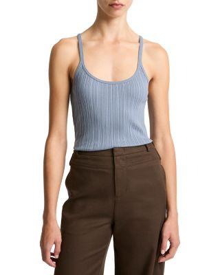 Rib Knit Tank Top by VINCE