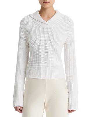 Ribbed Sailor Collar Sweater by VINCE