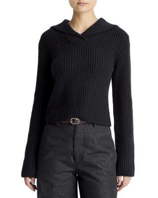 Ribbed Sailor Collar Sweater by VINCE