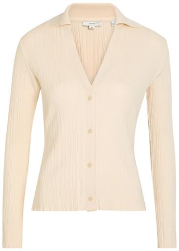 Ribbed cotton and modal-blend cardigan by VINCE