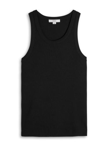 Ribbed cotton-blend tank by VINCE