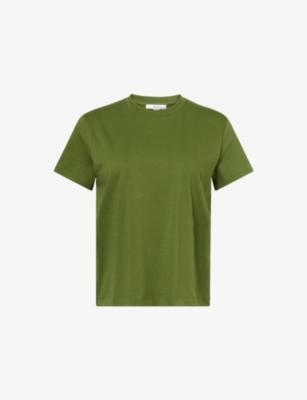 Round-Neck Short-Sleeve Cotton T-shirt by VINCE