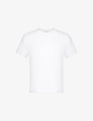 Round-neck ribbed-trim cotton-jersey T-shirt by VINCE