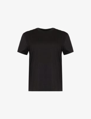 Round-neck ribbed-trim cotton-jersey T-shirt by VINCE