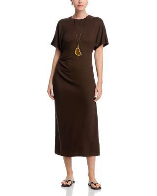Ruched Midi Dress by VINCE