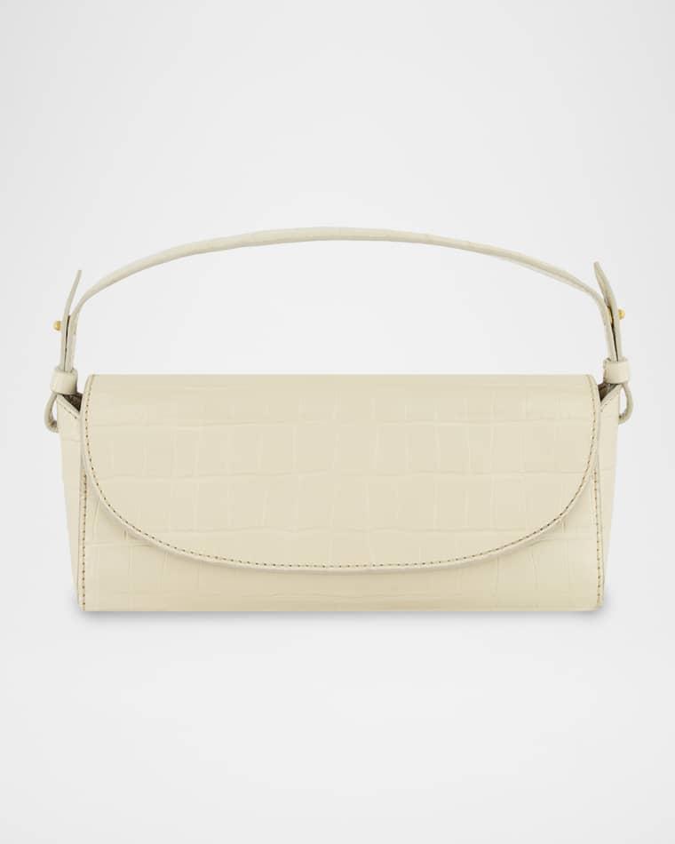 Sabrina Croc-Embossed Leather Top-Handle Bag by VINCE