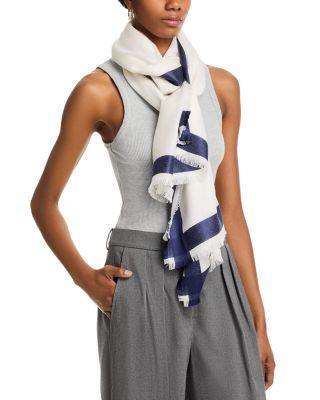 Satin Border Cashmere & Silk Scarf by VINCE