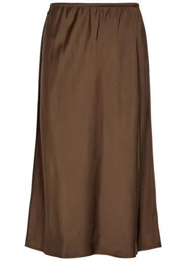 Satin slip midi skirt by VINCE