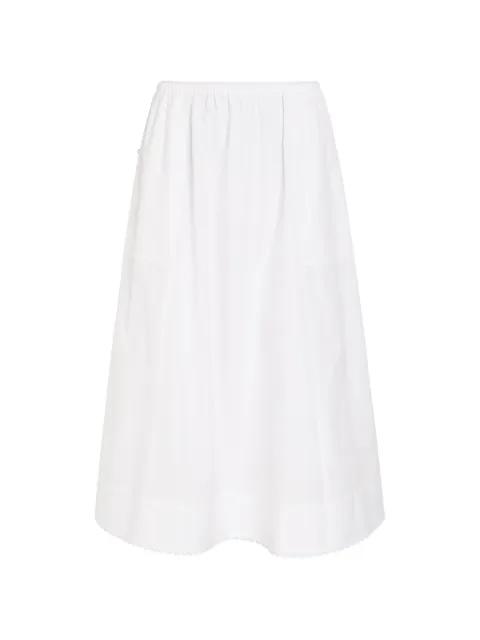 Scallop elasticated-waistband scalloped-hem midi skirt by VINCE