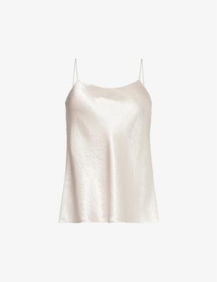 Scoop-neck satin camisole top by VINCE