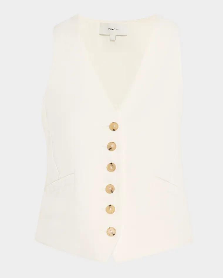 Sculptural Fitted Vest by VINCE