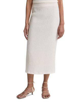 Shadow Grid Midi Skirt by VINCE