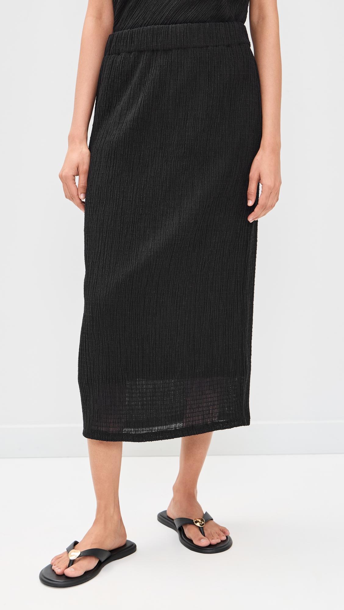 Shadow Grid Midi Skirt by VINCE