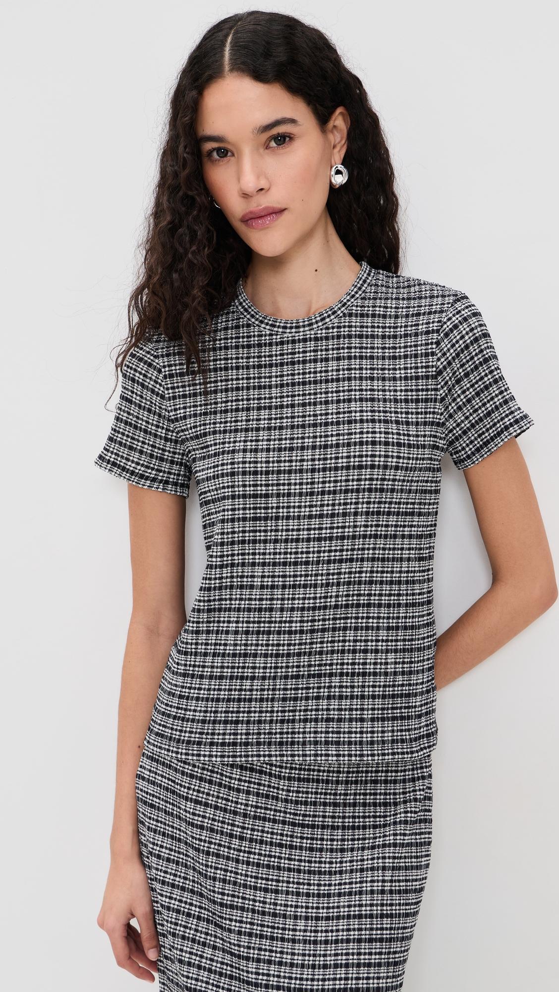 Short Sleeve Crew Neck Blouse by VINCE