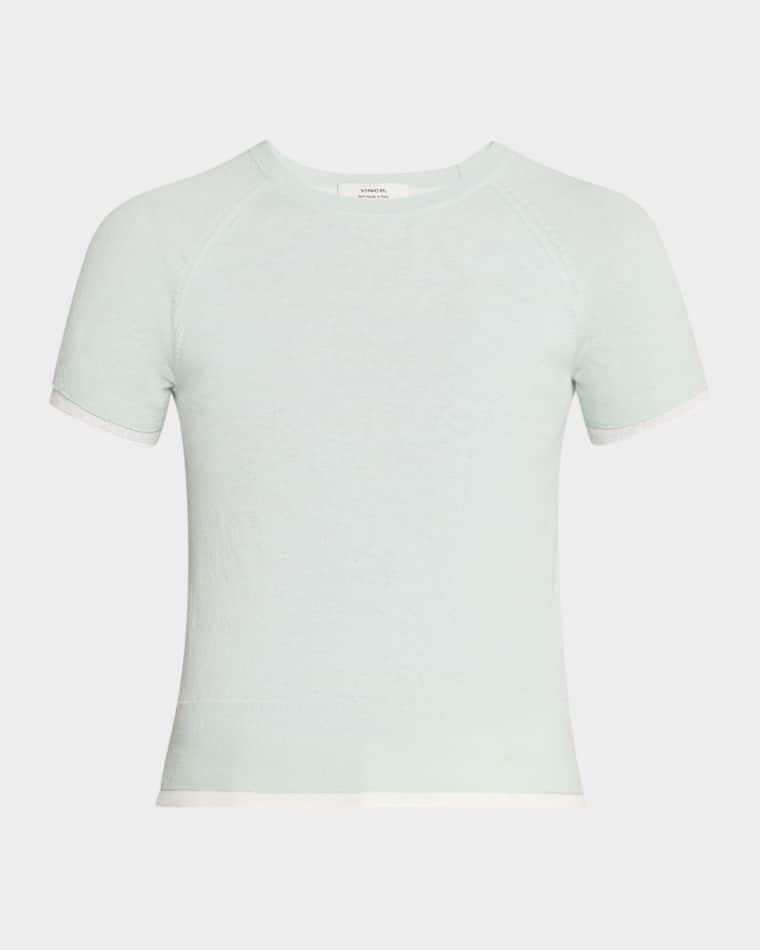 Short-Sleeve Double-Layer Tee by VINCE