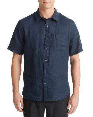 Short Sleeve Linen Shirt by VINCE