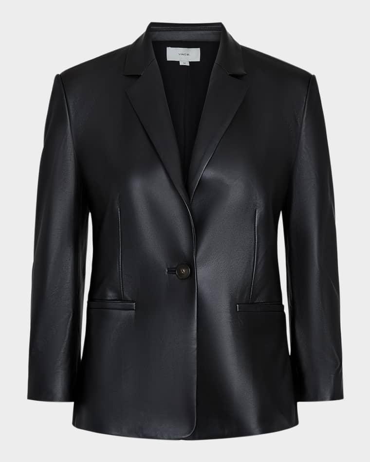 Shrunken Leather Blazer by VINCE