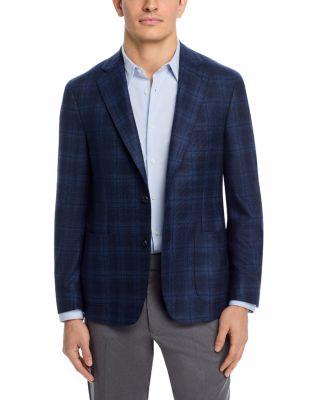 Silk & Wool Plaid Unstructured Slim Fit Sport Coat by VINCE