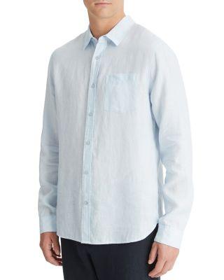 Solid Linen Button Down Shirt by VINCE
