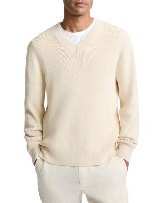 Spring Rib V-Neck Sweater by VINCE