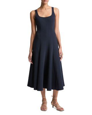 Square Neck Seamed Dress by VINCE