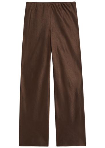 Straight-leg satin trousers by VINCE
