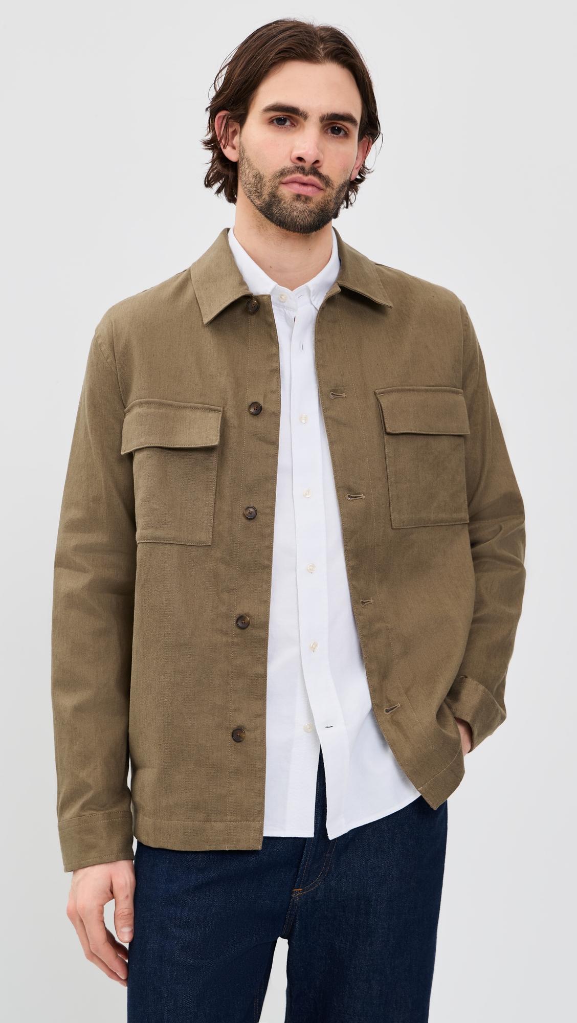 Stretch Linen Chore Coat by VINCE