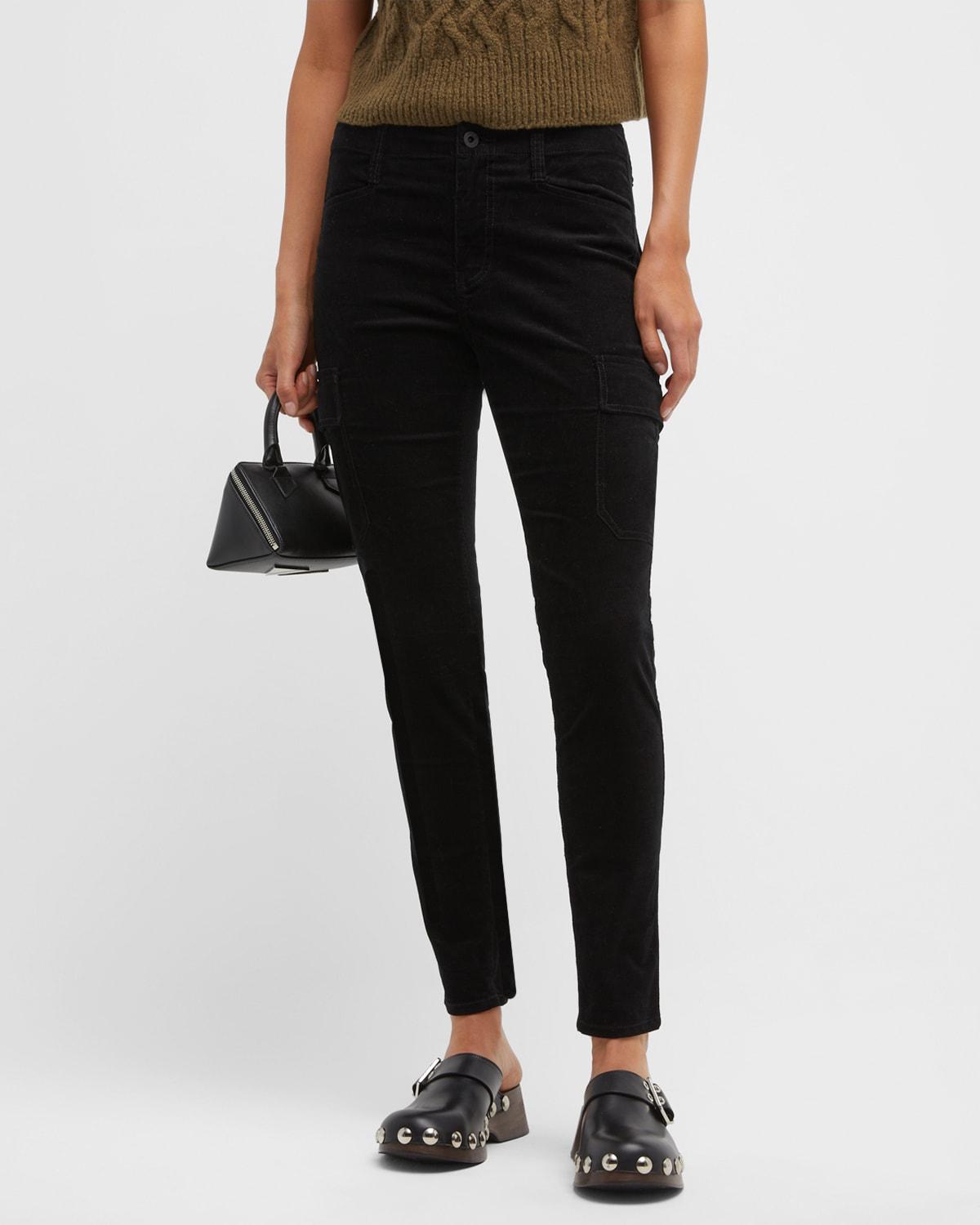 Stretch-Suede Split Hem Crop Pants by VINCE