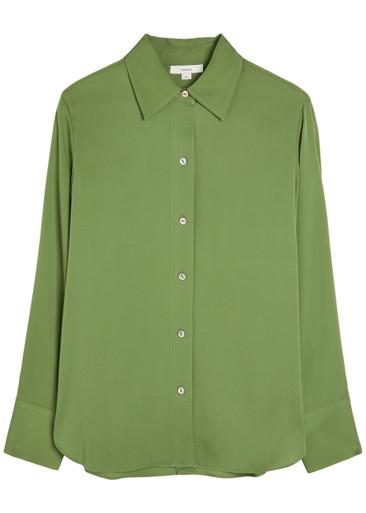 Stretch-silk blouse by VINCE