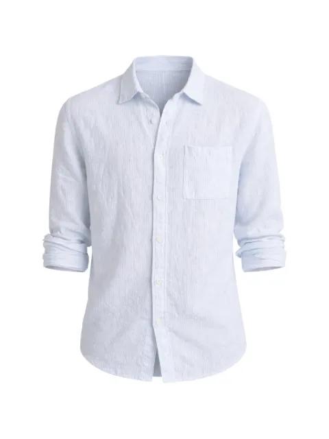 Tate Stripe pocket-detail linen shirt by VINCE