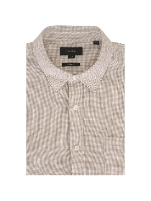Teak plaid shirt by VINCE