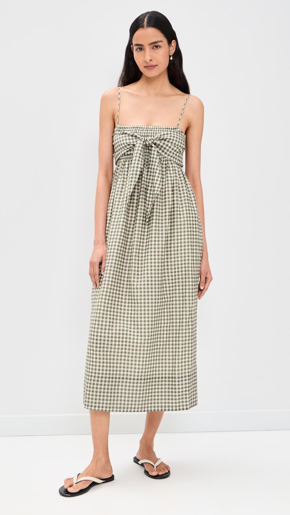 Tie Smocked Cami Dress by VINCE
