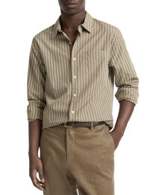 Tryon Stripe French Placket Shirt by VINCE