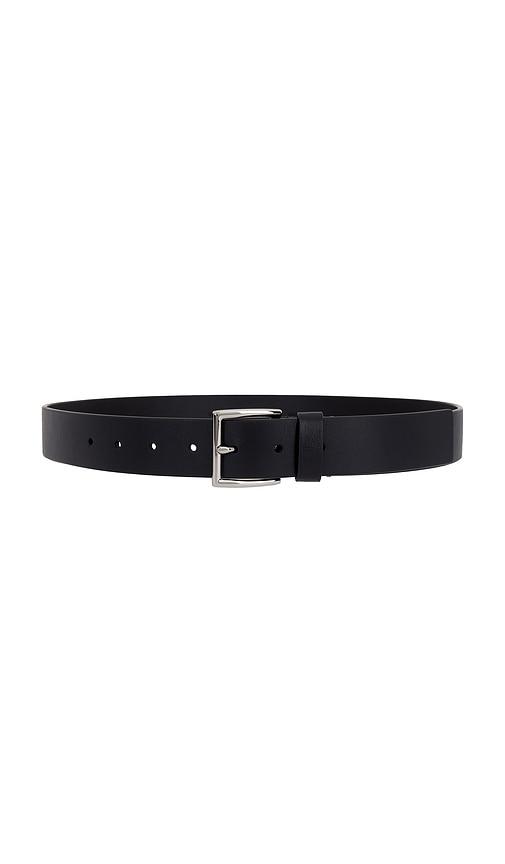 Vince 35mm Flat Belt in Black by VINCE