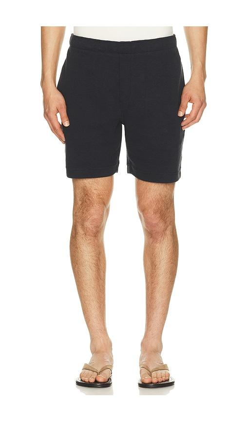 Vince Boucle Pull On Short in Navy by VINCE